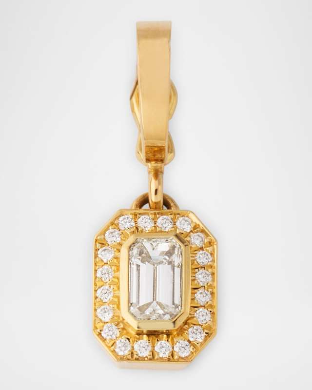 Silhouette Small Emerald-Cut Diamond Charm